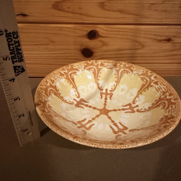 Vintage 1970's Mount Clemens Ironstone 8" Bowl Yellow / Orange - Picture 4 of 7